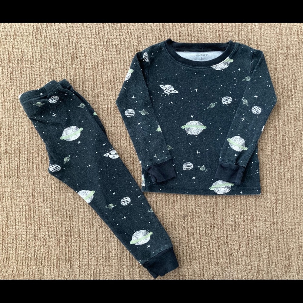 Space-Themed Toddler PJs - Size 3T